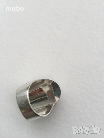 Красив нов сребърен пръстен с черно-бял  камък , тегло 11.94г,  проба 925. , снимка 8 - Пръстени - 49674403