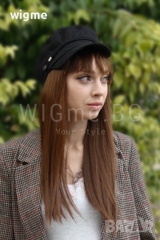 Дълга права кестенява перука с бреон Аделина, снимка 8 - Аксесоари за коса - 32378730