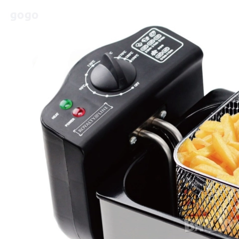 Електрически фритюрник Royalty Line RL-EFT2000, 3 литра, 2000W, снимка 4 - Фритюрници - 51642919