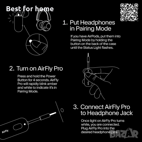 Twelve South AirFly Pro Безжичен Bluetooth адаптер за предавател/приемник за 2 слушалки, снимка 8 - Други - 52479953