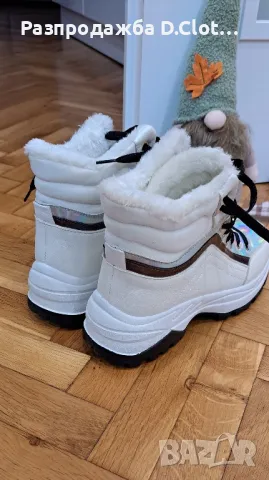 Бели зимни боти с пух 39 номер, снимка 9 - Дамски боти - 39835713