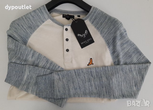 Мъжка памучна блуза с цепка и копчета BRAVE SOUL ,размери -  M, L, XL и XXL .              , снимка 6 - Блузи - 39266204