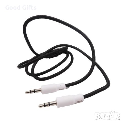 AUX кабел за музика - Черен, снимка 2 - Кабели и адаптери - 43072638