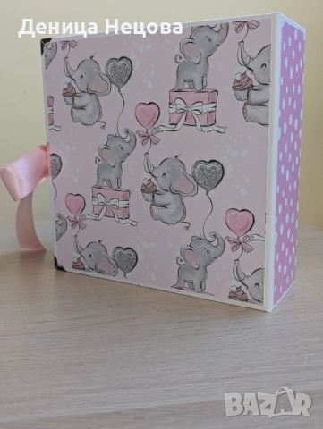 Бебешки ръчно изработен албум за снимки, подарък за бебе, погача, рожден ден, снимка 2 - Други - 53425630