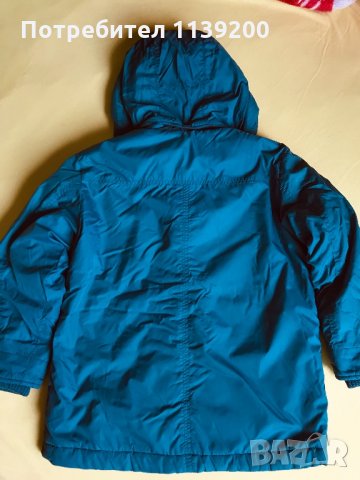 114см френско зимно яке La Redoute синьо зелено тюркоаз, снимка 5 - Детски якета и елеци - 27804400