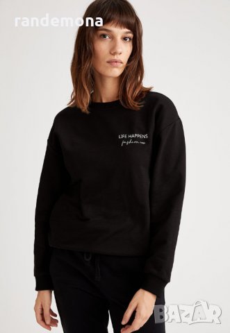 Черна блуза DeFacto XL, снимка 5 - Блузи с дълъг ръкав и пуловери - 32313563