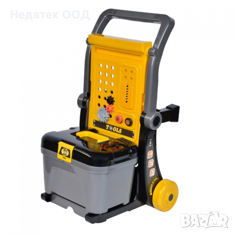 Работен плот - куфарче 3в1 с колелца и аксесоари, 41х15х60 см, многоцветен, снимка 3 - Други - 36444990