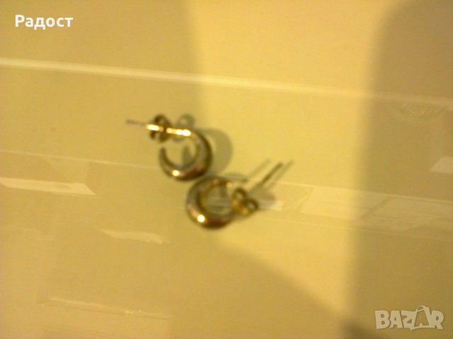 сребърни обеци лунички, снимка 3 - Обеци - 31286806