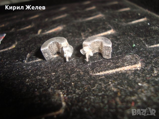 КРАСИВИ ВИНТИДЖ СРЕБЪРНИ ОБЕЦИ с ЦИРКОН и МАРКАЗИТ 925 СРЕБРО 20532, снимка 6 - Обеци - 32991397