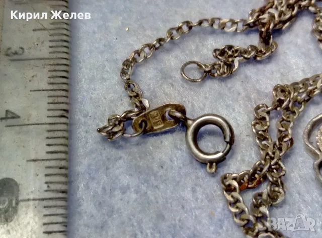 СТАРИННА ФИЛИГРАННА СРЕБЪРНА ВИСУЛКА със СТАРА МАРКОВА СРЕБЪРНА ВЕРИЖКА СРЕБРО 830 на MINERVA 26421, снимка 8 - Антикварни и старинни предмети - 49915640