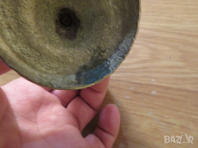 малко удобно бронзово кадило за да е винаги с вас, тамянник -10,5 см, 1922г, Царство България , снимка 5 - Декорация за дома - 28206585