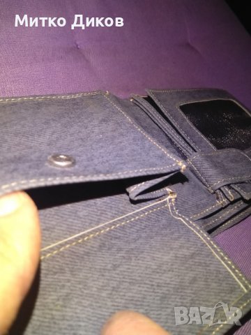 S.Bellini марков италиански портфейл кожен промазан плат с много отделения 120х95мм, снимка 4 - Портфейли, портмонета - 38518428