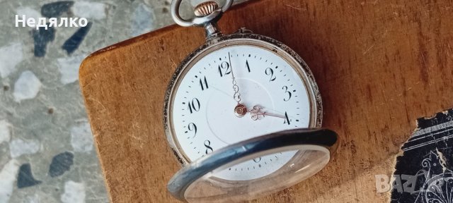 Moesa,швейцарски джобен часовник,сребро,злато,ниело, снимка 14 - Антикварни и старинни предмети - 43910260