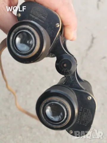 Ww2 HUET PARIS Trinotix бинокъл 1935г със скала военен, снимка 2 - Антикварни и старинни предмети - 48436870