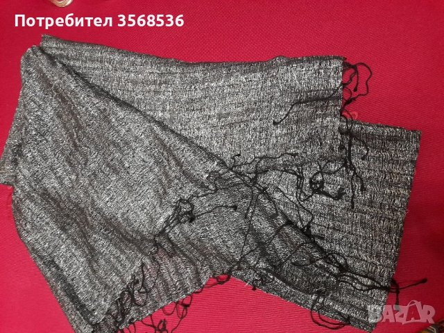Празничен шал с ламе, снимка 2 - Шалове - 39073536