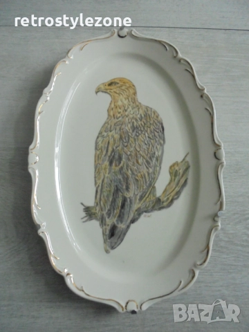 № 8395 Старо порцеланово пано  , снимка 5 - Други ценни предмети - 41097197