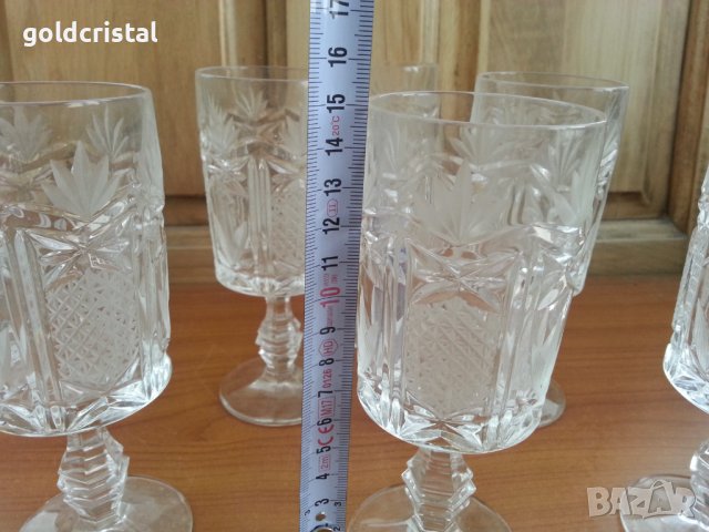 Кристални чаши, снимка 3 - Антикварни и старинни предмети - 37544804