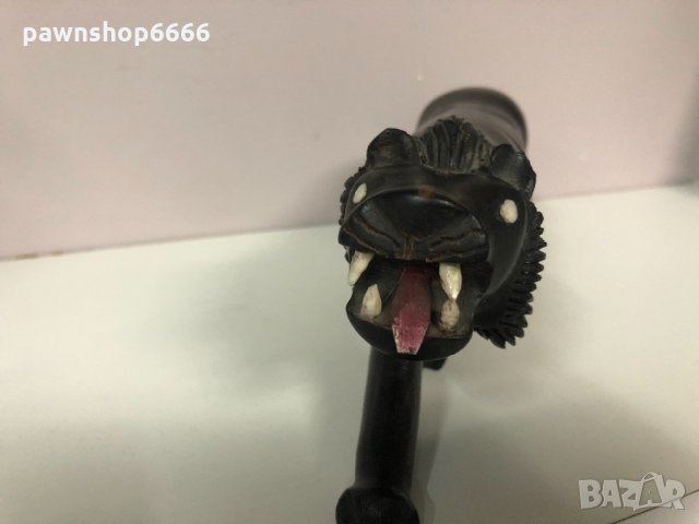 Дърворезба лъв от абаносово дърво, снимка 7 - Други ценни предмети - 35467460