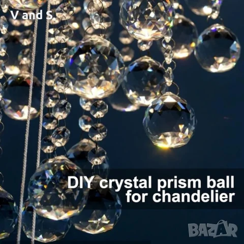 MerryNine 6 бр. 40 мм прозрачни кристални топки призма ловец на слънце дъга машина за дъгови висулки, снимка 6 - Декорация за дома - 50790396