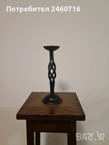 Ръчно изработен свещник от ковано желязо, снимка 2 - Декорация за дома - 43715956