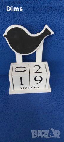 Вечен дървен календар птица, снимка 6 - Декорация за дома - 38486644