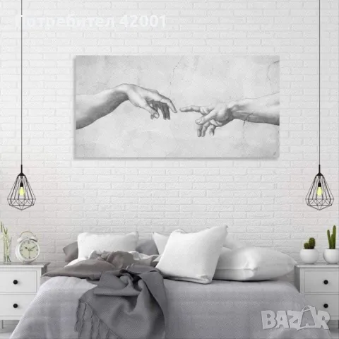 Картина с маслени бои, “Сътворението на света” на Микеланджело, Нова!, снимка 9 - Картини - 47823325