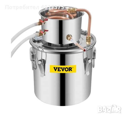 Домашен дестилатор /казан VEVOR 50л - за ракия,етерични масла ,вода, снимка 3 - Други стоки за дома - 51581424