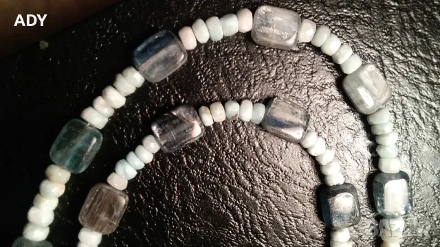 ЕСТЕСТВЕН ЛАРИМАР + КИАНИТ - КОЛИЕ / ГЕРДАН