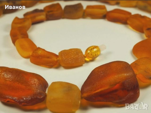 Елегантна красива огърлица от най старият и рядък Балтийски кехлибар 35 грама. , снимка 4 - Колиета, медальони, синджири - 33569646