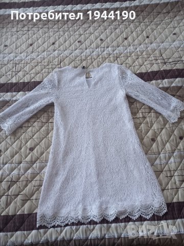 Бяла рокля HQM използвана, снимка 5 - Рокли - 43910654