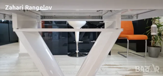 Луксозна Tрапезна Разтегателна Маса и 6 дизайнерски стола  , снимка 7 - Маси - 47631227