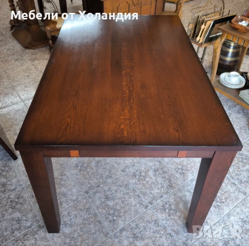 Масивна дъбова разтегателна маса, снимка 4 - Маси - 50999545