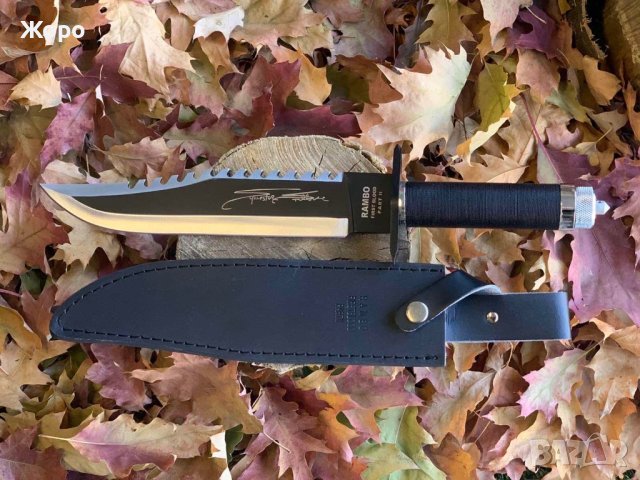 Нож RAMBO+Подарък—Гривна за Оцеляване, снимка 1 - Ножове - 44131472