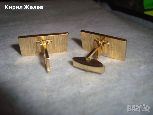 СТАРИ ВИНТИДЖ ПОЗЛАТЕНИ БУТОНЕЛИ СТИЛНИ КОПЧЕТА за МАНШЕТИ РЪКАВЕЛИ 22166, снимка 2 - Антикварни и старинни предмети - 37597130