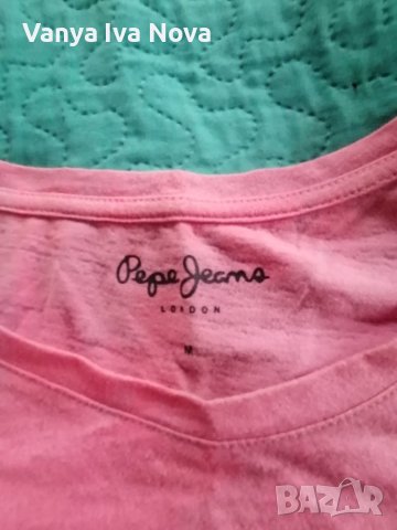 Pepe jeans розова тениска , снимка 5 - Тениски - 40666886