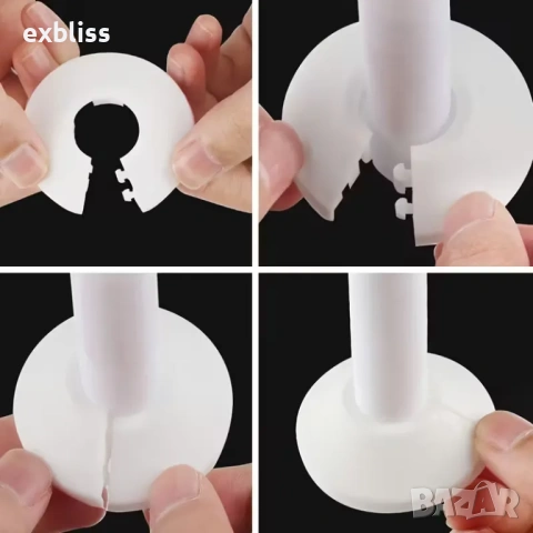 Капачки за прикриване на тръби от здрава пластмаса 5бр., снимка 8 - Други - 53397672