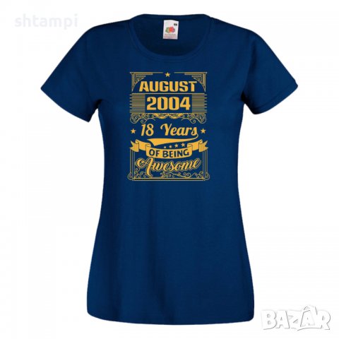 Дамска Тениска APRIL 2002 20 YEARS BEING AWESOME Подарък,Ианенада,Празмик , снимка 10 - Тениски - 37080311