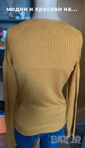 Блуза в цвят горчица Karen Millen, размер М, снимка 5 - Блузи с дълъг ръкав и пуловери - 53134106