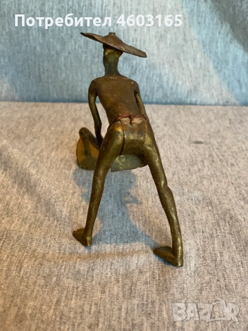 Бронзова статуя , снимка 3 - Антикварни и старинни предмети - 52793302