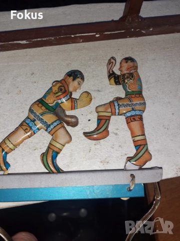 Стара ламаринена играчка - боксьори, снимка 6 - Антикварни и старинни предмети - 52280892