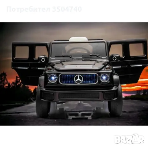 Акумулаторен джип Mercedes EQG Electric G-Class 12V с отварящи се врати меки гуми 4x4