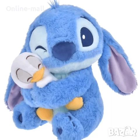 Плюшен Стич с пате, Сладък плюшен Стич с патенце 25-65см, снимка 3 - Плюшени играчки - 51461604