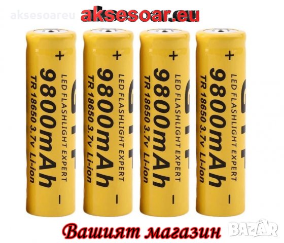 2 бр. 3.7V 18650 9800 mAh литиево-йонна акумулаторна батерия за LED фенерче челник лазер електронни , снимка 16 - Батерии, зарядни - 38251304