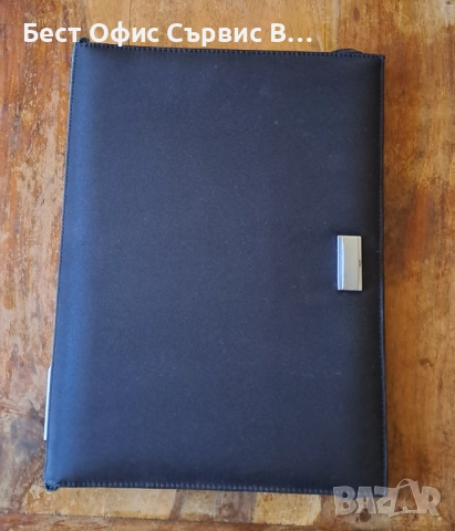 папка луксозна за документи черен с тъмно зелено с цип Марксман Marksman А4, снимка 7 - Ученически пособия, канцеларски материали - 52317894