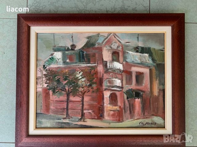 СТЕФАН МИНЕВ (1910-1988) масло/платно пейзаж, снимка 4 - Картини - 40009399