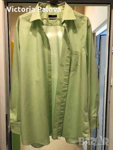 Красива риза цвят айсберг,SEIDENSTICKER, снимка 4 - Ризи - 27738285