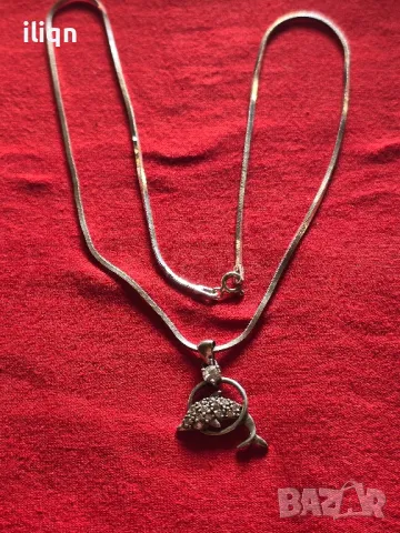 Сребърен синджир с висулка 925 Проба. 44.99лв. 49см., снимка 5 - Колиета, медальони, синджири - 49028128