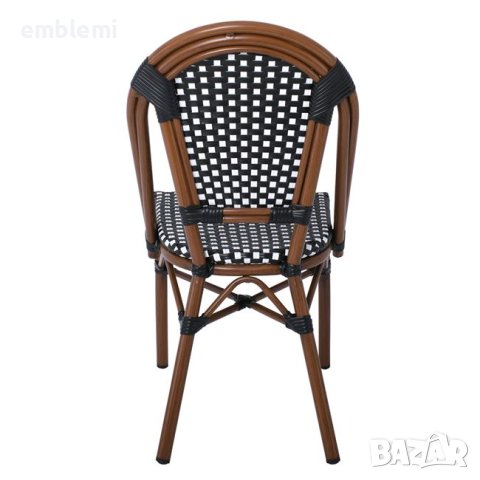 Стол трапезен PARIS Chair Alu Walnut/Wicker , снимка 3 - Столове - 44057663