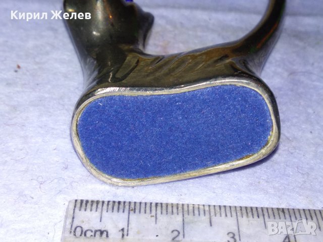 СИМПАТИЧНО МЕТАЛНО ПОСРЕБРЕНО КУЧЕНЦЕ ДЕКОРАТИВНА ФИГУРКА с КРИСТАЛЧЕТА за ОЧИ 38417, снимка 7 - Колекции - 43738934