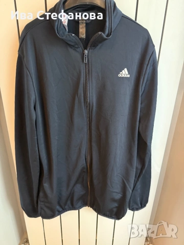 Ново спортно 100 % оригинално марково горнище яке с цип Adidas унисекс модел 